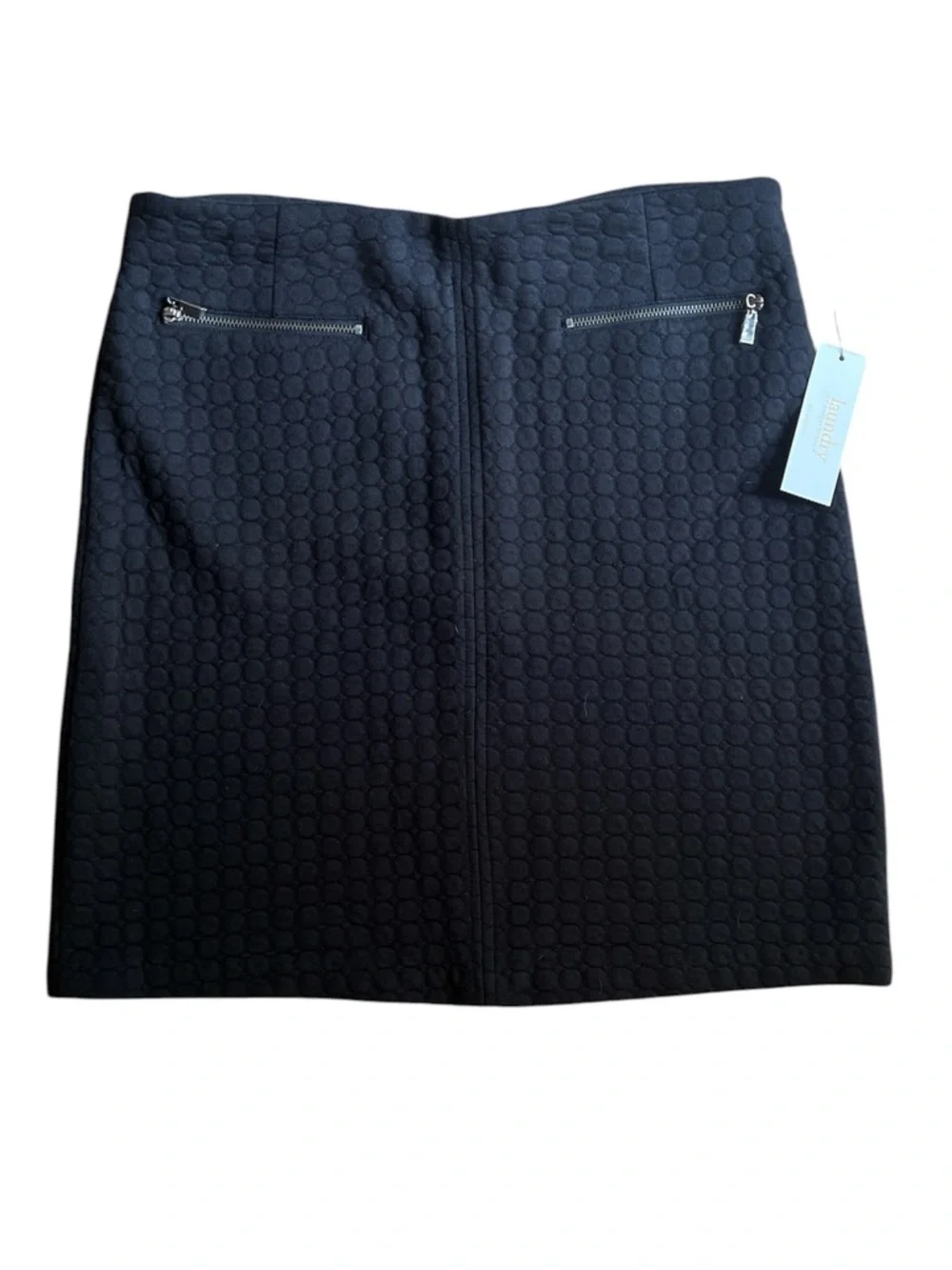 New Laundry by Shelli Segal Black Quilted Mini Skirt Size 8 NWT